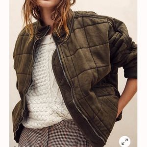 Free People Dolman Quilted Knit Jacket